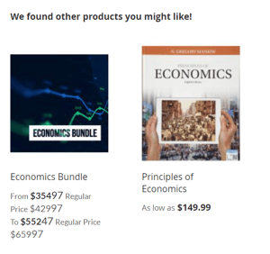 image screenshot example of upsell with bundles
