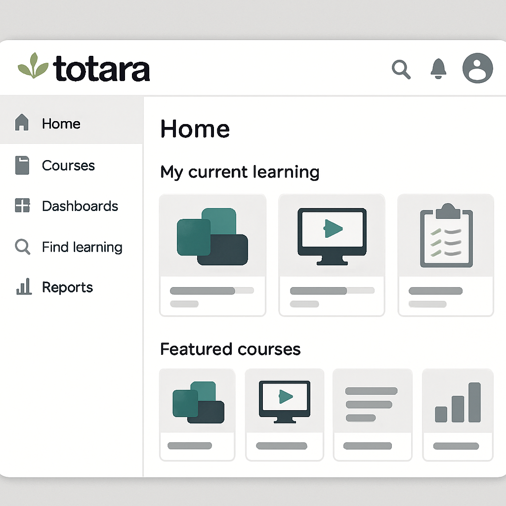 Totara dashboard